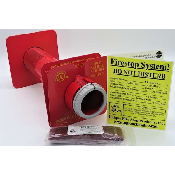 Retrofit Through pentration Split Sleeve Firestop Kit 2 Inch Diameter